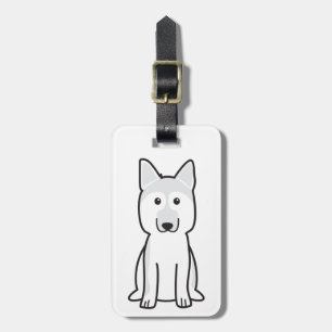 Étiquette À Bagage Bande dessinée de chien de berger allemand