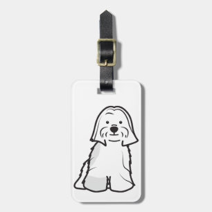 Étiquette À Bagage Bande dessinée de chien de Lhasa Apso