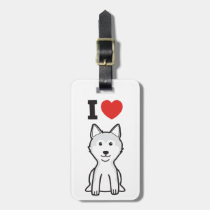Étiquette À Bagage Bande dessinée de chien de Shiba Inu