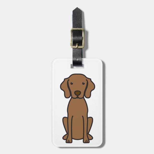 Étiquette À Bagage Bande dessinée de chien de Vizsla (Devant Vertical)