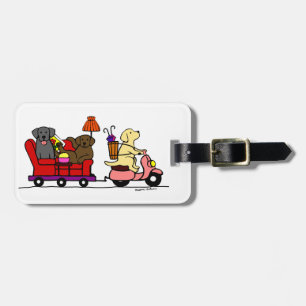 Étiquette À Bagage Bande dessinée en mouvement personnalisée de