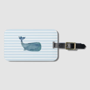 Étiquette À Bagage Bande nautique de baleine
