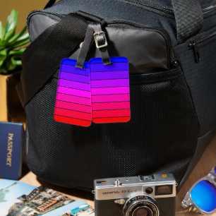 Étiquette À Bagage Bandes de dégradé coloré
