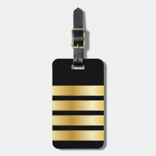 Étiquette À Bagage Bandes d'or Epaulet du capitaine de ligne