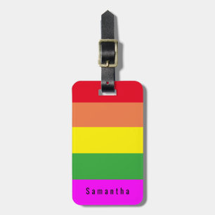Étiquette À Bagage Bandes magenta   ID personnalisé teintes rouge jau