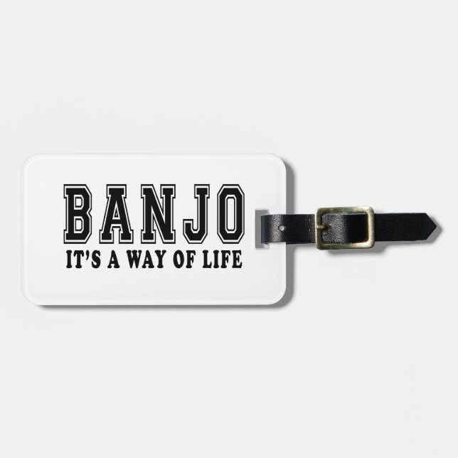 Étiquette À Bagage Banjo c'est mode de vie (Devant horizontal)