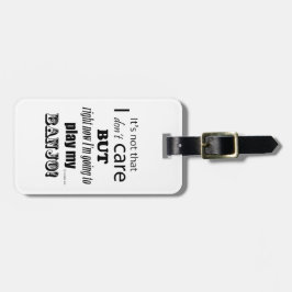 Étiquette À Bagage Banjo I Care