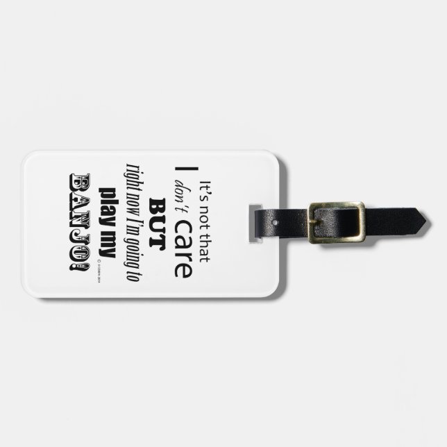 Étiquette À Bagage Banjo I Care (Devant horizontal)