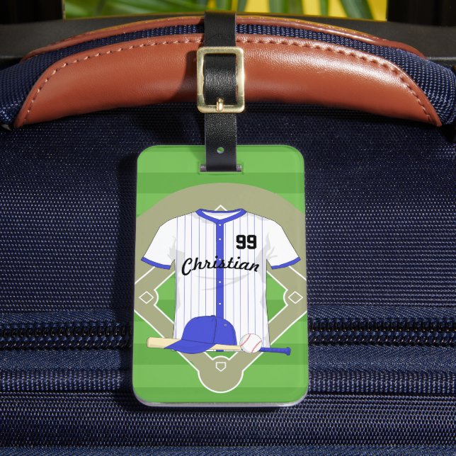 Étiquette À Bagage Base-ball bleu personnalisé (Insitu Rectoal 2)