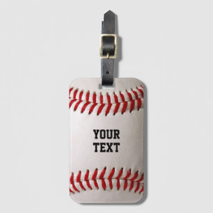 Étiquette À Bagage Baseball avec texte personnalisable