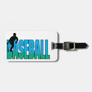 Étiquette À Bagage Baseball bleu et vert