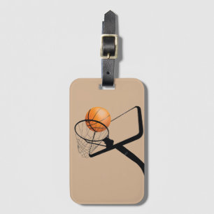 Étiquette À Bagage Basket et cerceau illustrés
