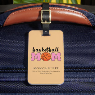 Étiquette À Bagage Basketball Maman Fête des mères Personnaliser