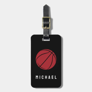 Étiquette À Bagage Basketball tendance Ajouter votre nom Personnalisé