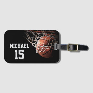 Étiquette À Bagage Basketball Votre Nom