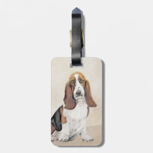 Étiquette À Bagage Basset Hound Peinture - Cute Original Chien Art