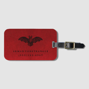 Étiquette À Bagage Bat Vampire sang rouge