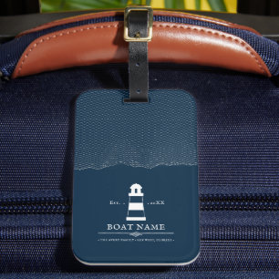 Étiquette À Bagage Bateau phare personnalisé Nautique