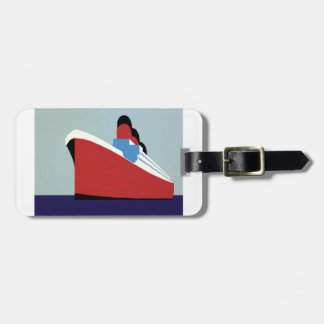 Étiquette À Bagage Bateau vintage