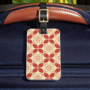 Étiquette À Bagage Batik Kawung, Motif indonésien, javanais, ethnique
