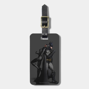 Étiquette À Bagage Batman Arkham City   Batman et Catwoman