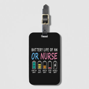 Étiquette À Bagage Batterie de vie d'un graphique d'humour d'infirmiè