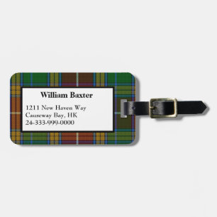Étiquette À Bagage Baxter Tartan Coloré Balise De Bagage