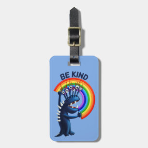 Étiquette À Bagage Be Kind - Sympa Caractère Rainbow Message positif