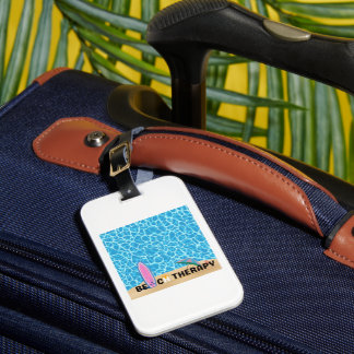 Étiquette À Bagage Beach Therapy Surfboard Summer Aesthetic Poster
