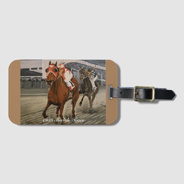 Étiquette À Bagage Beau cheval ravit les propriétaires en course clas (Devant Horizontal)