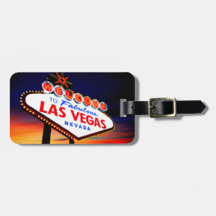 Étiquette À Bagage Beau coucher du soleil de Las Vegas avec