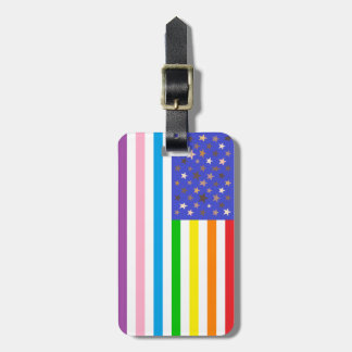 Étiquette À Bagage Beau drapeau américain