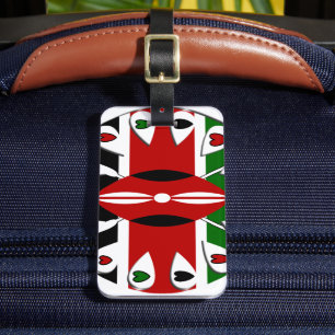Étiquette À Bagage Beau Kenya Lovely Hearts Art Motif Extraordinaire