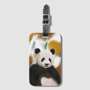 Étiquette À Bagage Beau Panda Bear Abstrait Arrière - plan