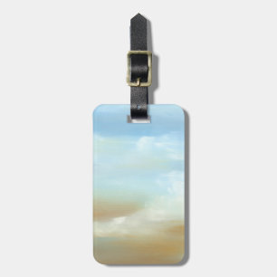 Étiquette À Bagage Beau paysage avec nuages fluides