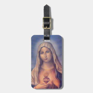 Étiquette À Bagage Beau Sacré Coeur Religieux de Vierge Marie