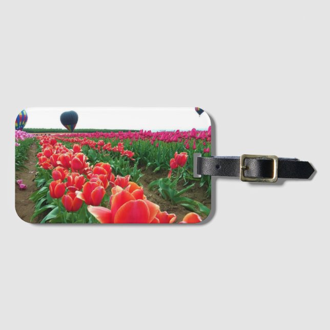 Étiquette À Bagage Beautiful Tulip Field (Devant Horizontal)