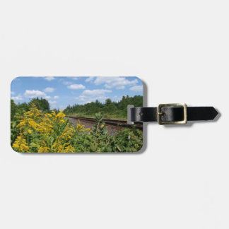 Étiquette À Bagage Beaux jardin et voie ferroviaire