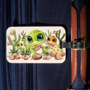 Étiquette À Bagage Bébé Geckos jote personnages de dessin