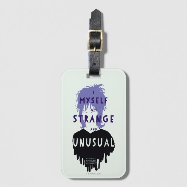Étiquette À Bagage Beetlejus | Lydia Graphisme "étrange et inhabituel (Devant Vertical)