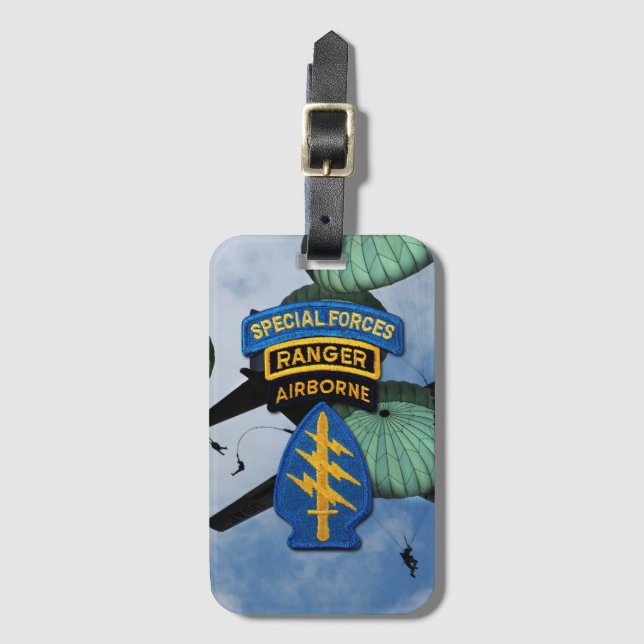 Étiquette À Bagage béets verts des forces spéciales patch SFG SFGA (Devant Vertical)