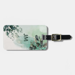 Étiquette À Bagage Belle aquarelle design feuille