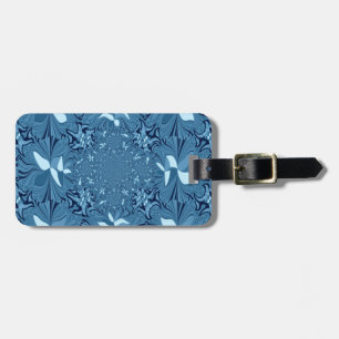 Étiquette À Bagage Belle Belle Iridescente bleu. motif sans couture