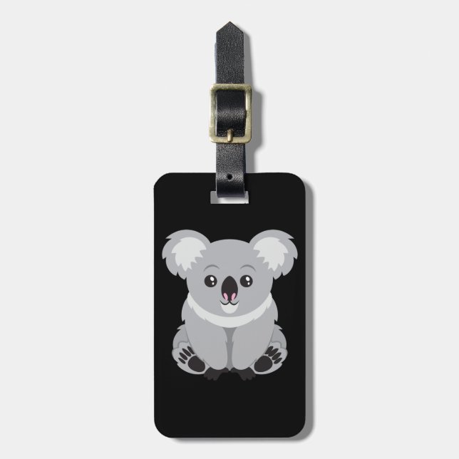 Étiquette À Bagage Belle caricature Koala Bear (Devant Vertical)