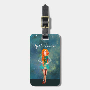 Étiquette À Bagage Belle Danse Irlandaise Danseuse Dur Chaussure Danc