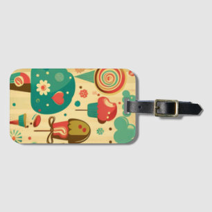 Étiquette À Bagage Belle glace vintage rétro