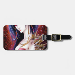 Étiquette À Bagage Belle Japonaise fille Imaginaire gothique Triptyqu