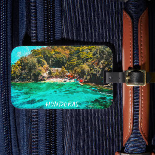 Étiquette À Bagage Belle peinture à l'huile tropicale du Honduras