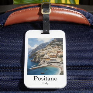 Étiquette À Bagage Belle peinture de paysage de Positano Italie