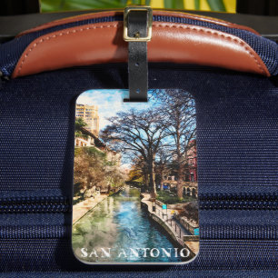 Étiquette À Bagage Belle San Antonio Texas Vintage City